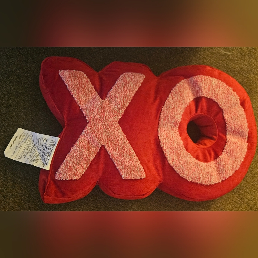 Red XO Decorative Pillow